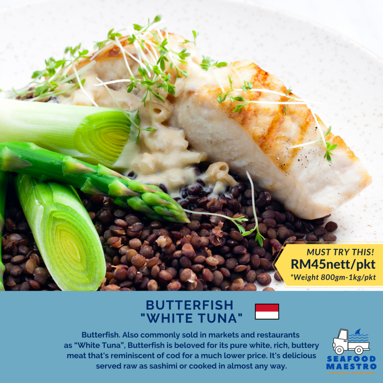 Indonesian Butterfish “White Tuna” 30 Glazing x 1kg Seafood Maestro