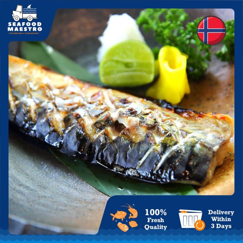 <c> Norwegian Saba Mackerel Fillets Cut - 500gm/pkt (3-5pcs)