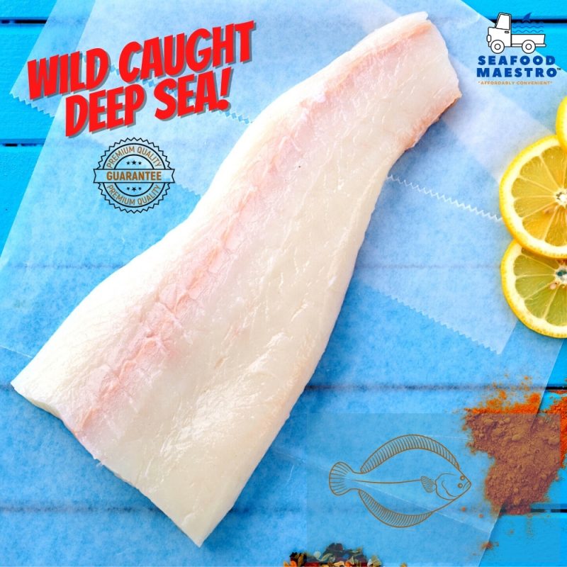 <c> Norwegian Halibut Portion Fillet - Frozen Boneless, Skinless - (5pcs/1kg)