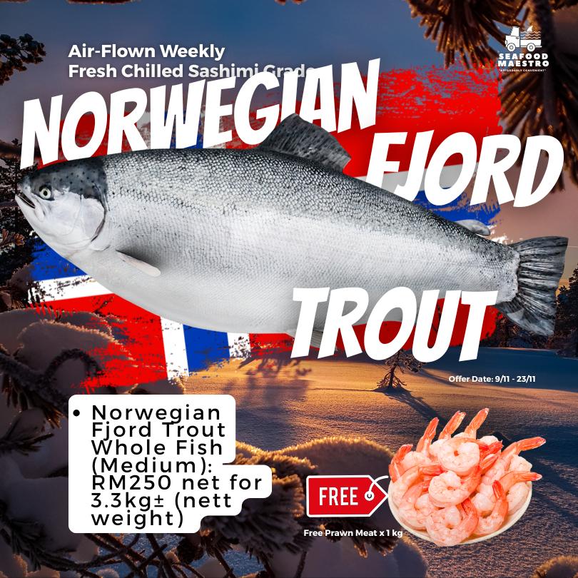 <a> Fresh Chilled Norwegian Fjord Trout - Sashimi Grade