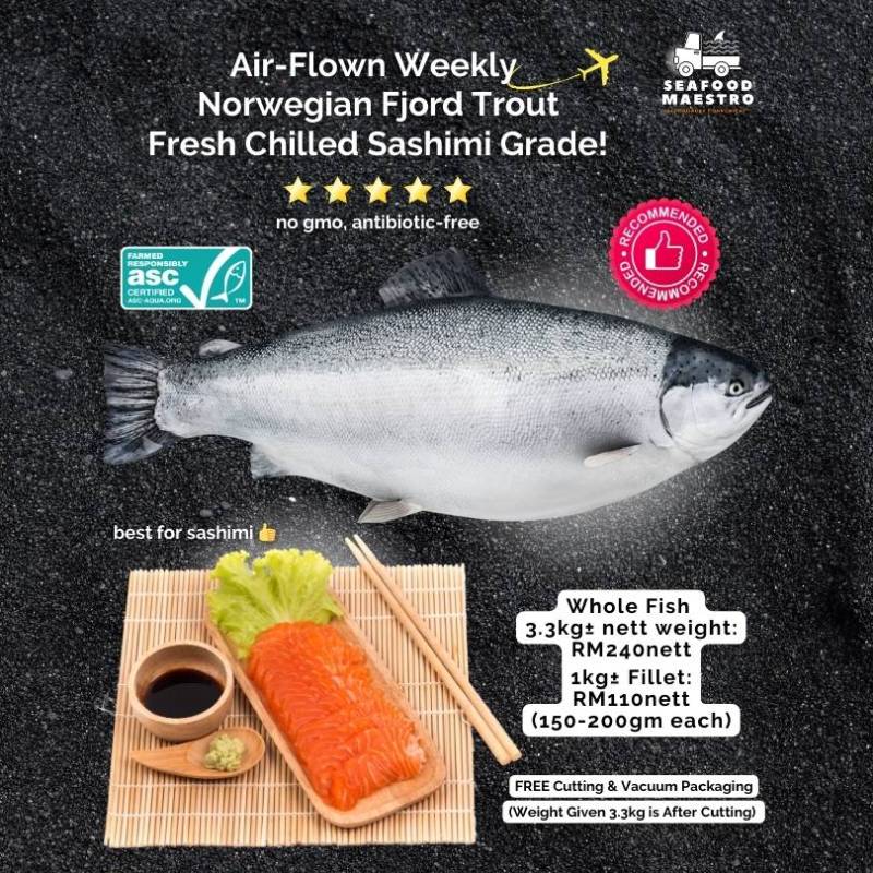 <a> Fresh Chilled Norwegian Fjord Trout - Sashimi Grade